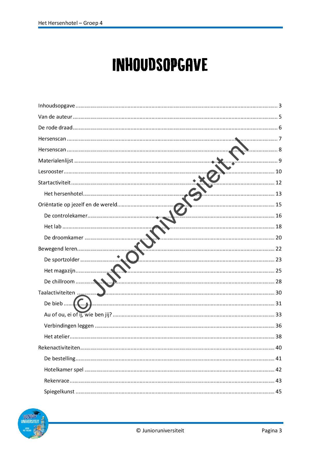 Het Hersenhotel - groep 4 - Afbeelding 2