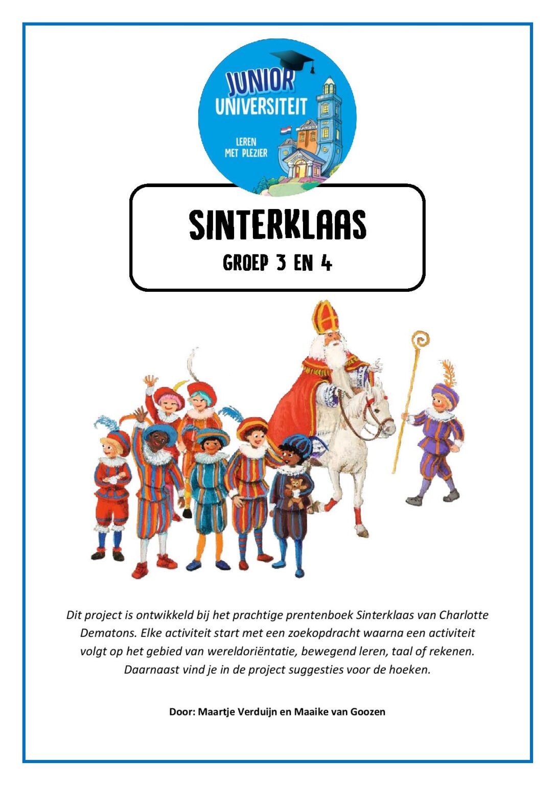 Sinterklaas – groep 3-4 – Junioruniversiteit