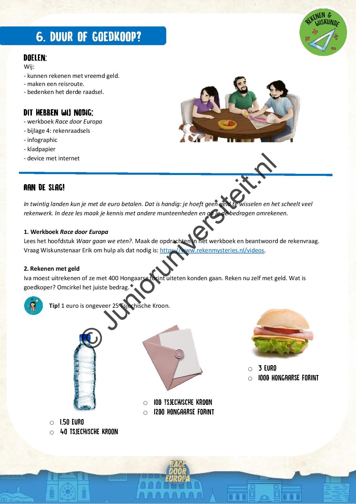 Rekenmysterie race door Europa - groep 7 - 8 - Afbeelding 8