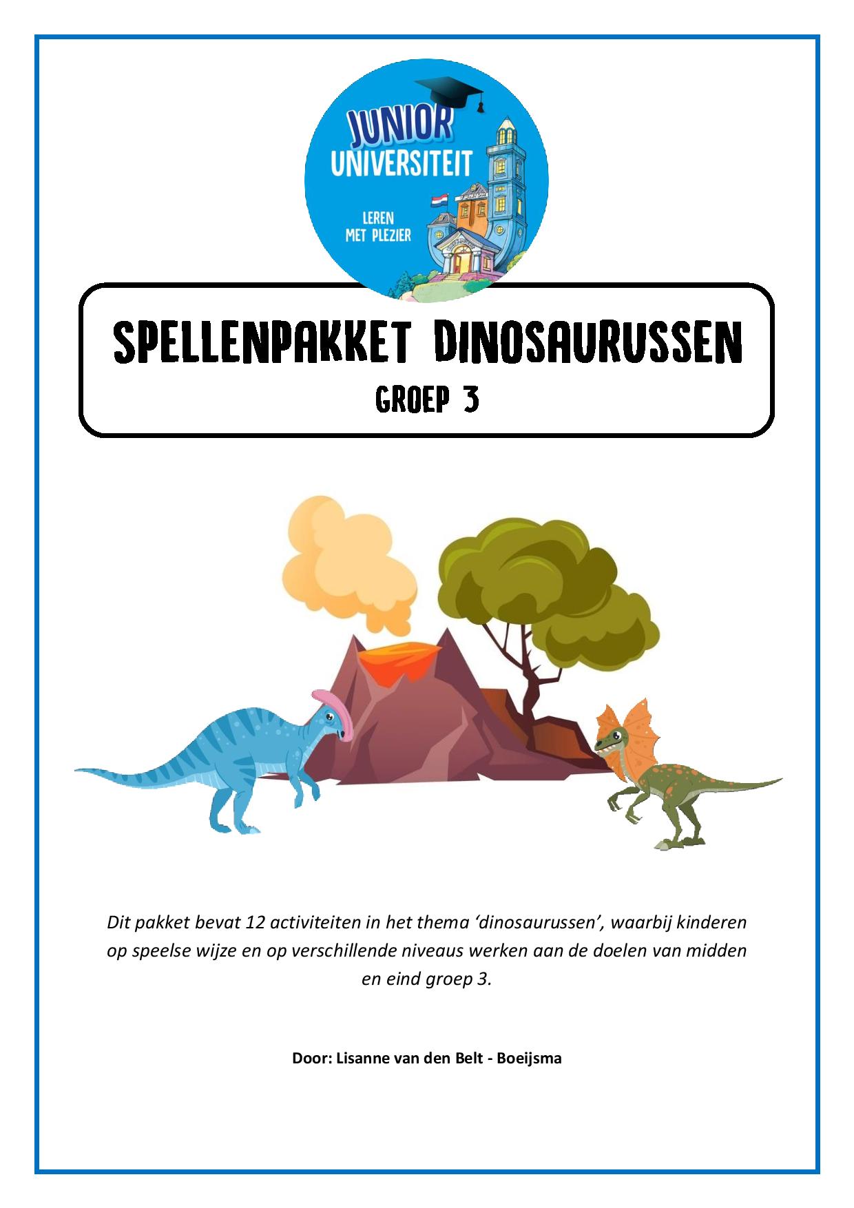 Spellenpakket dinosaurussen - groep 3