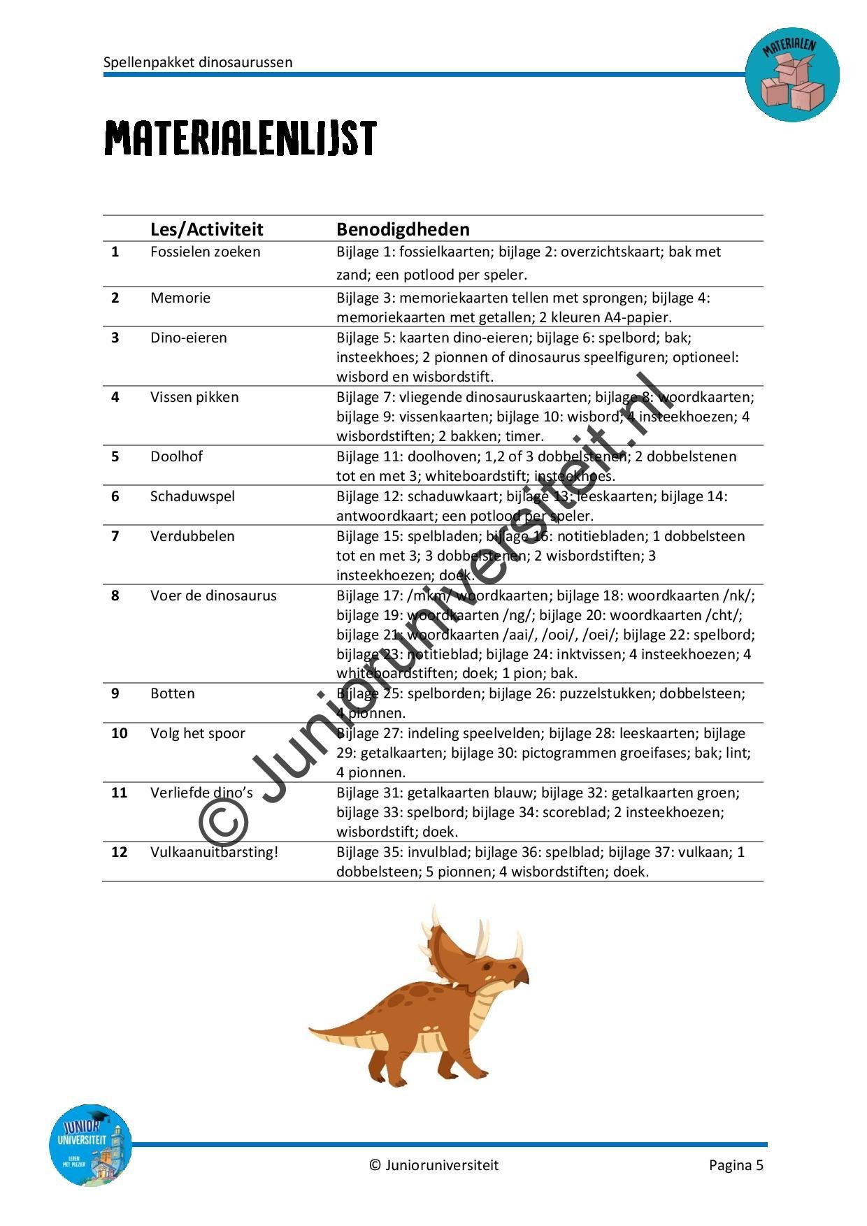 Spellenpakket dinosaurussen - groep 3 - Afbeelding 4