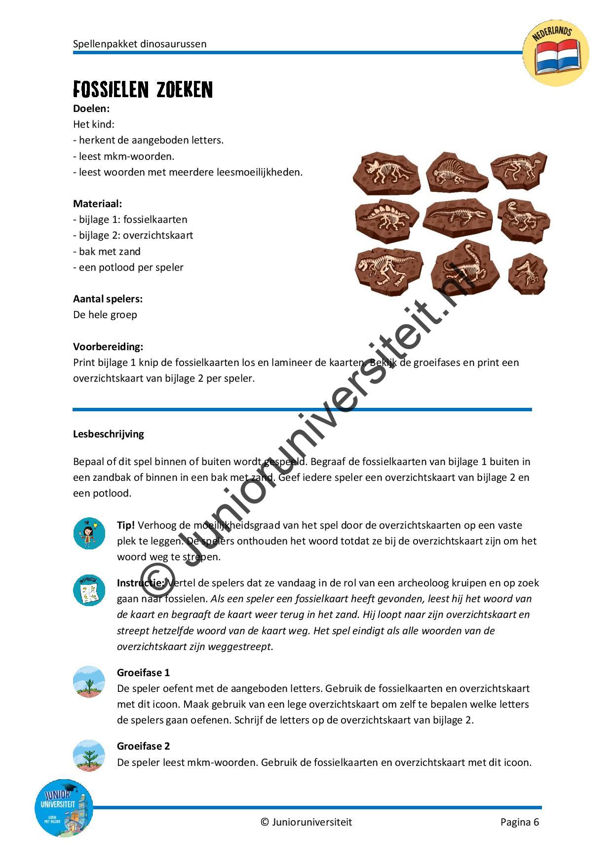 Spellenpakket dinosaurussen - groep 3 - Afbeelding 5