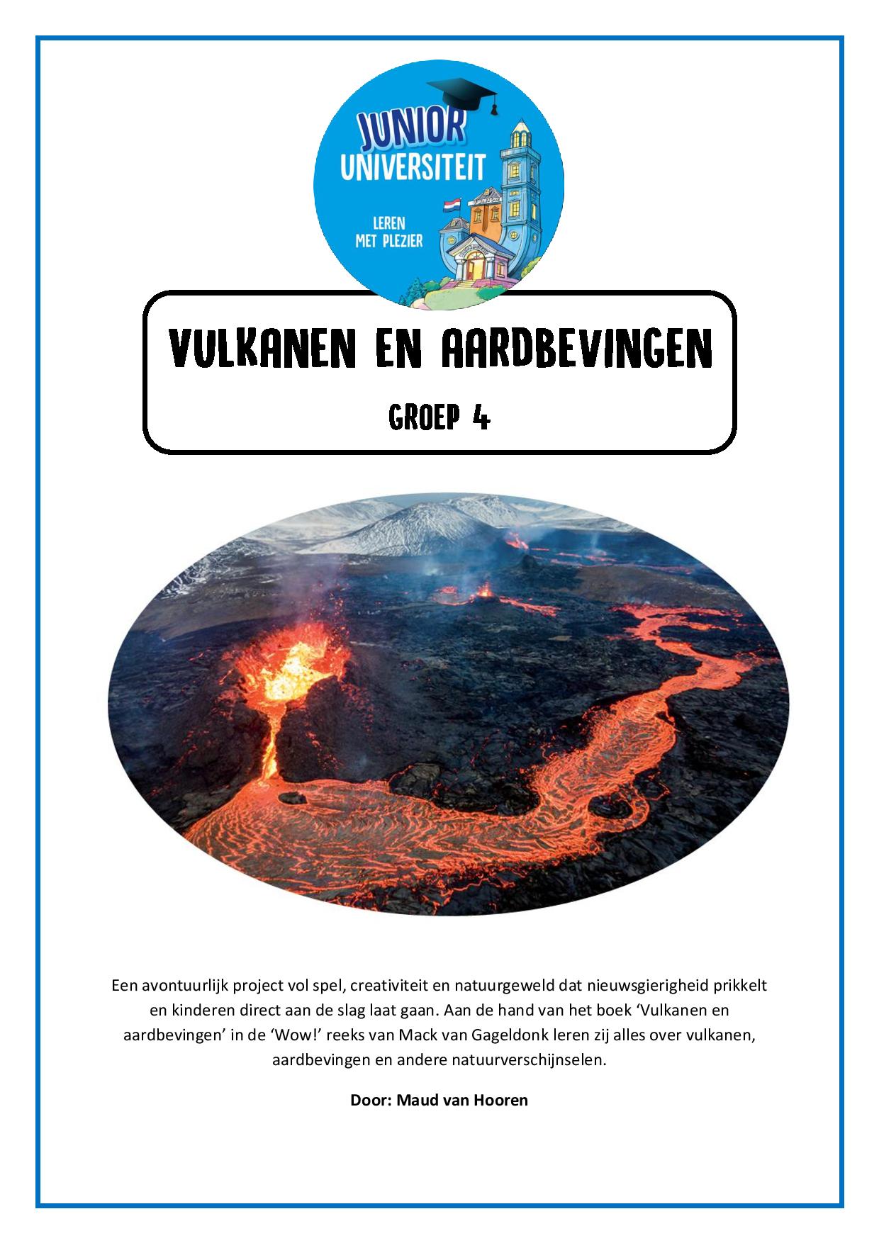Vulkanen en aardbevingen - groep 4