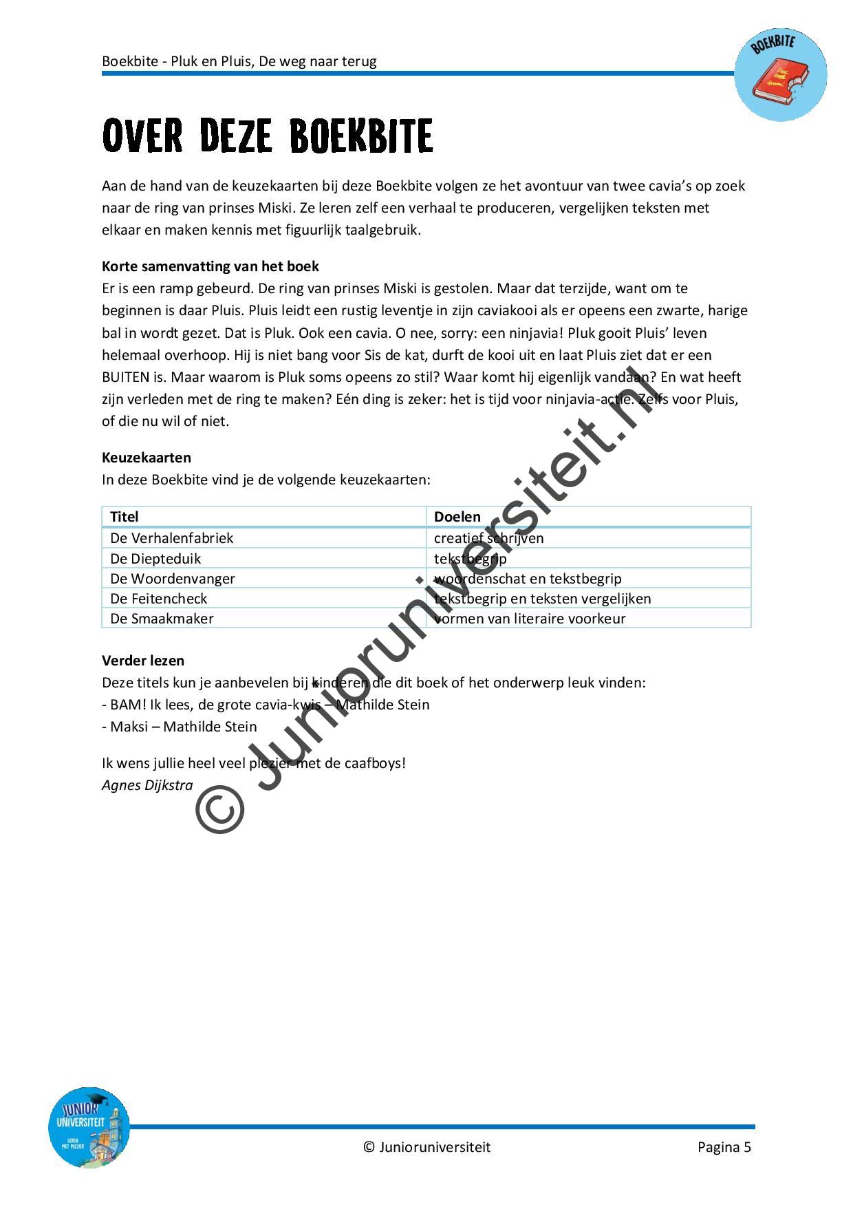 Boekbite - Pluk en Pluis - de weg naar terug - Afbeelding 4