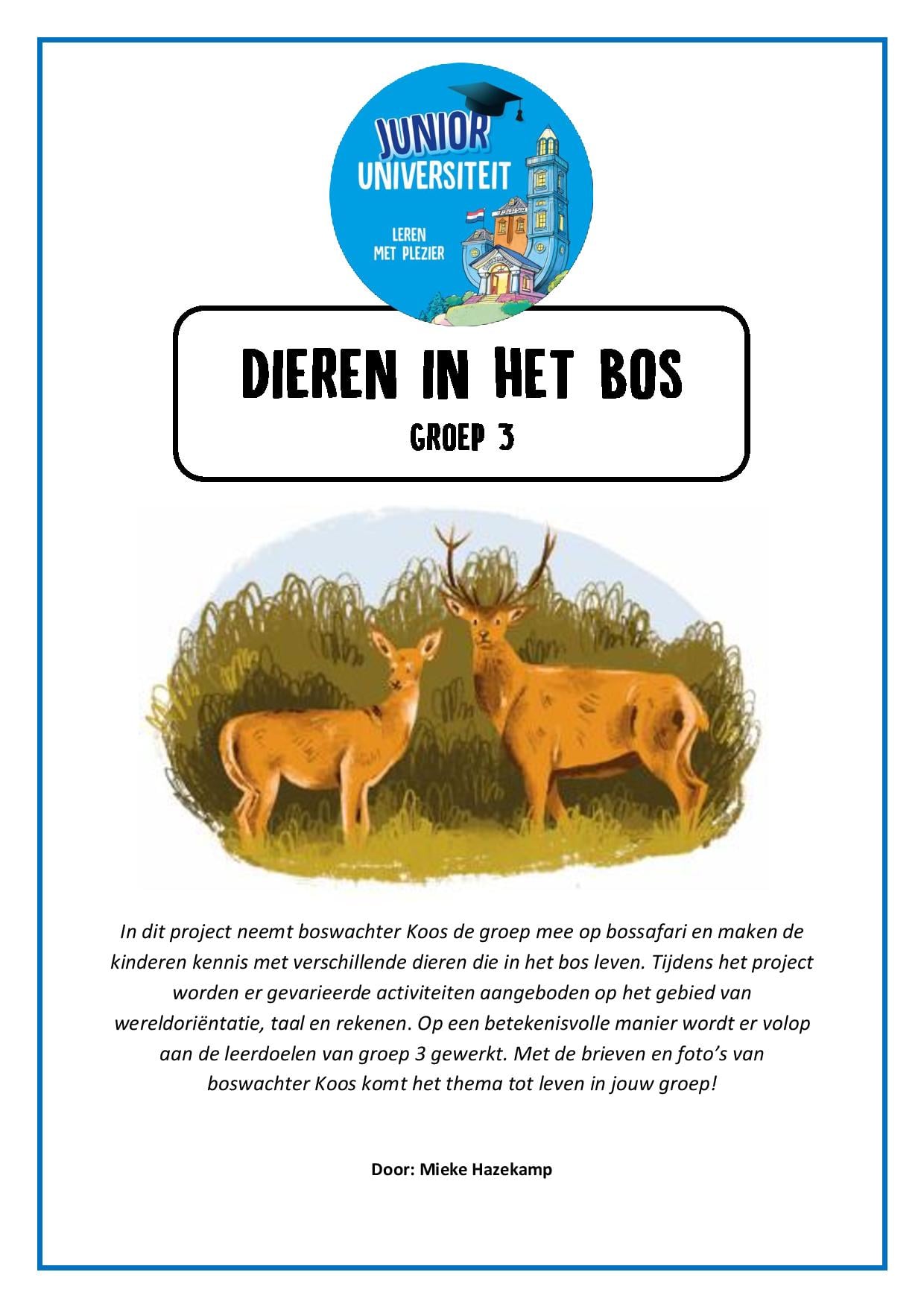Dieren in het bos - groep 3